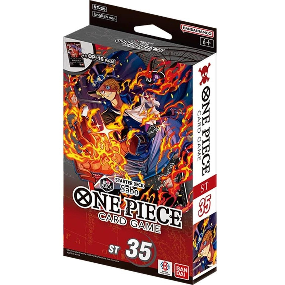 Bandai One Piece Trading Card Games Red/Black Sabo ST-35 Starter Deck